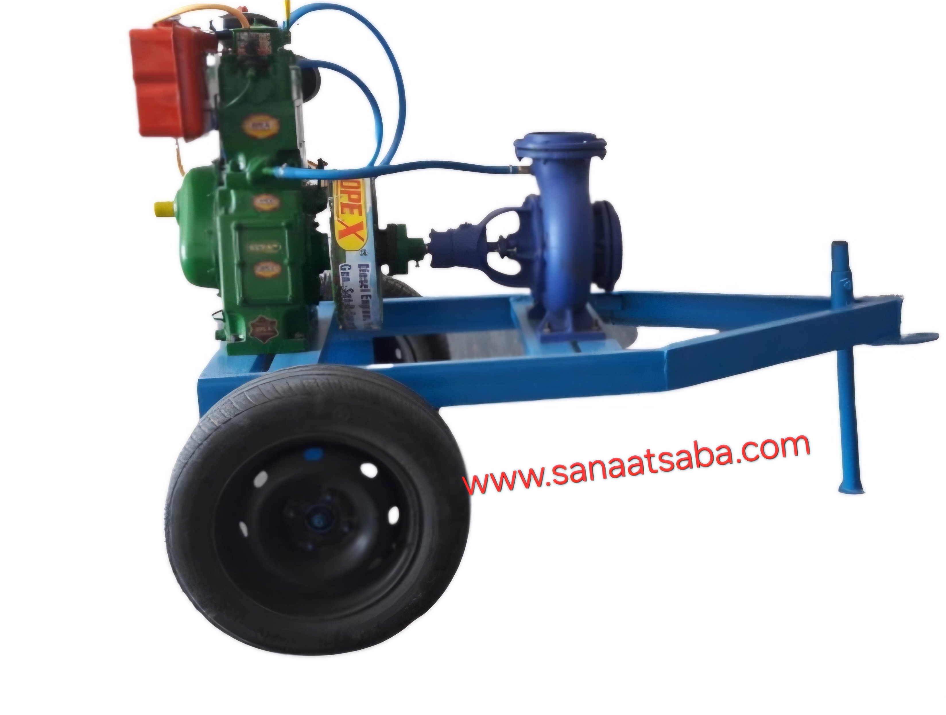 پمپ مارگو ۱۰ اسب با شاسی چرخ‌دار خودرویی پمپ 4 یا 6 اینچ