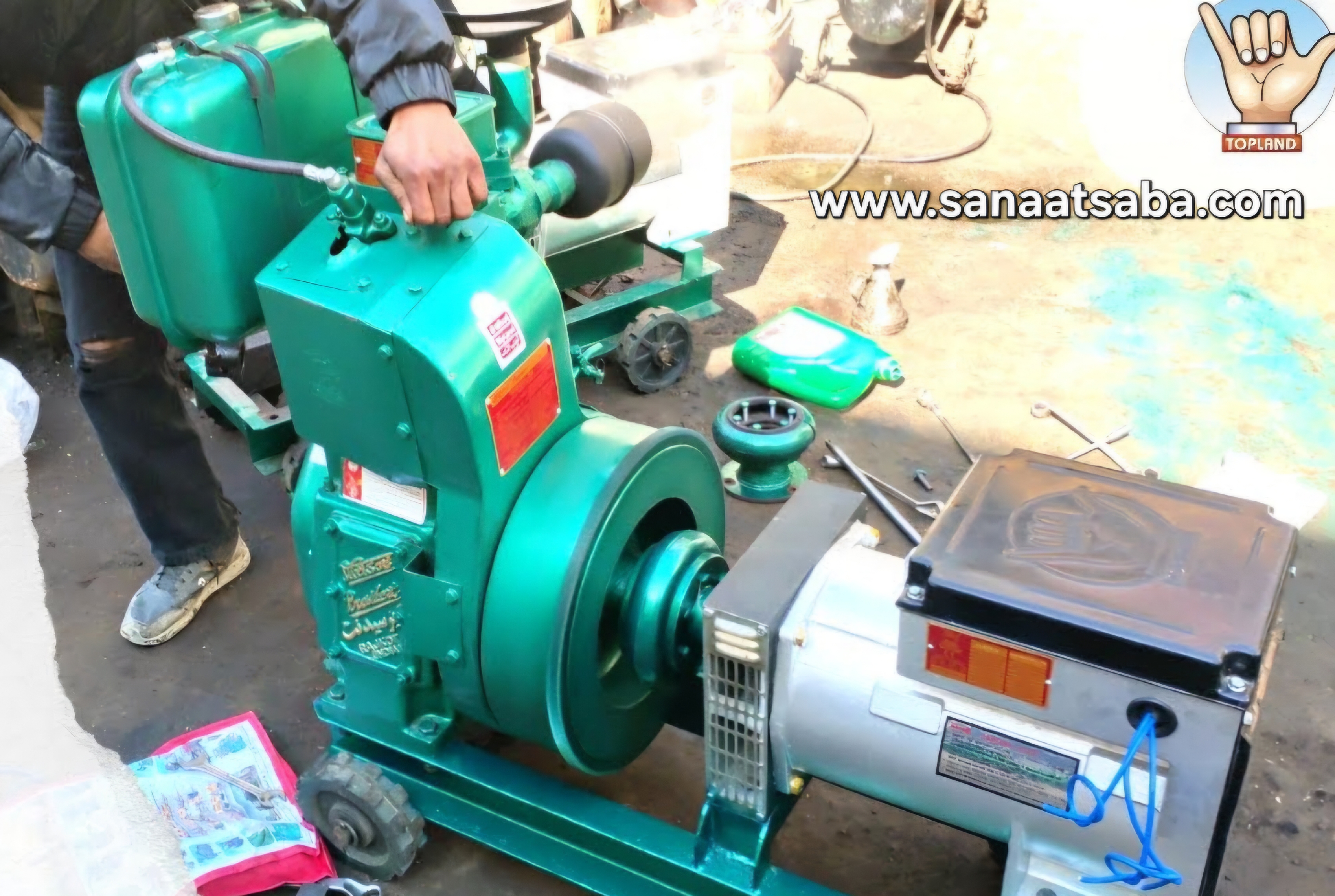 ژنراتور استنفورد ژاپنی  ۷ نیم کاوا با موتور ۲۰ اسب بخار کارلوسکار هوا گردش هندی اصلی با ضمانت ۱ ساله