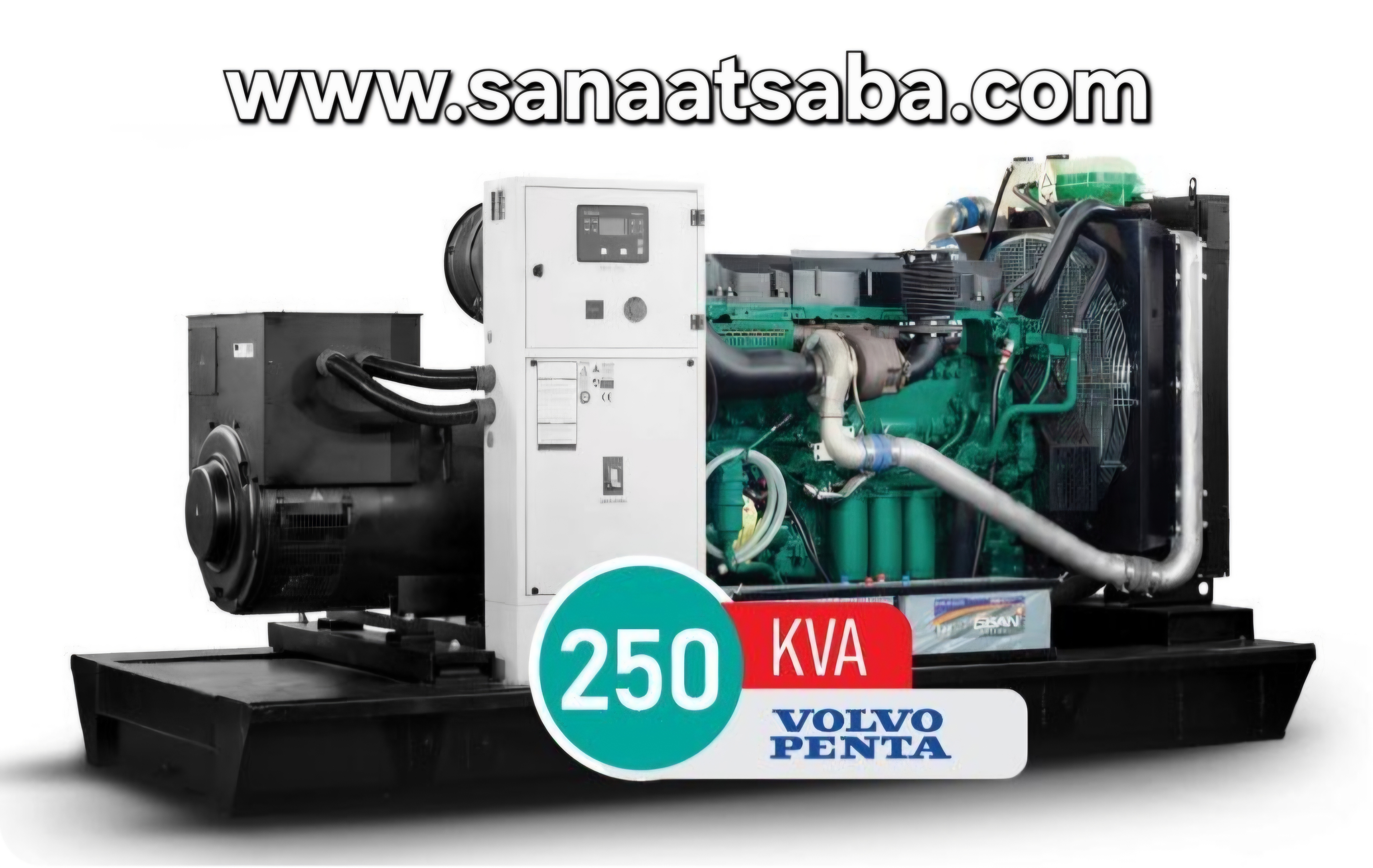 ژنراتور ۲۵۰ کاوا ولوو پنتا با ۱ سال گارانتی سند مالکیت و سهمیه سوخت آلترناتور استامفورد انگلیسی