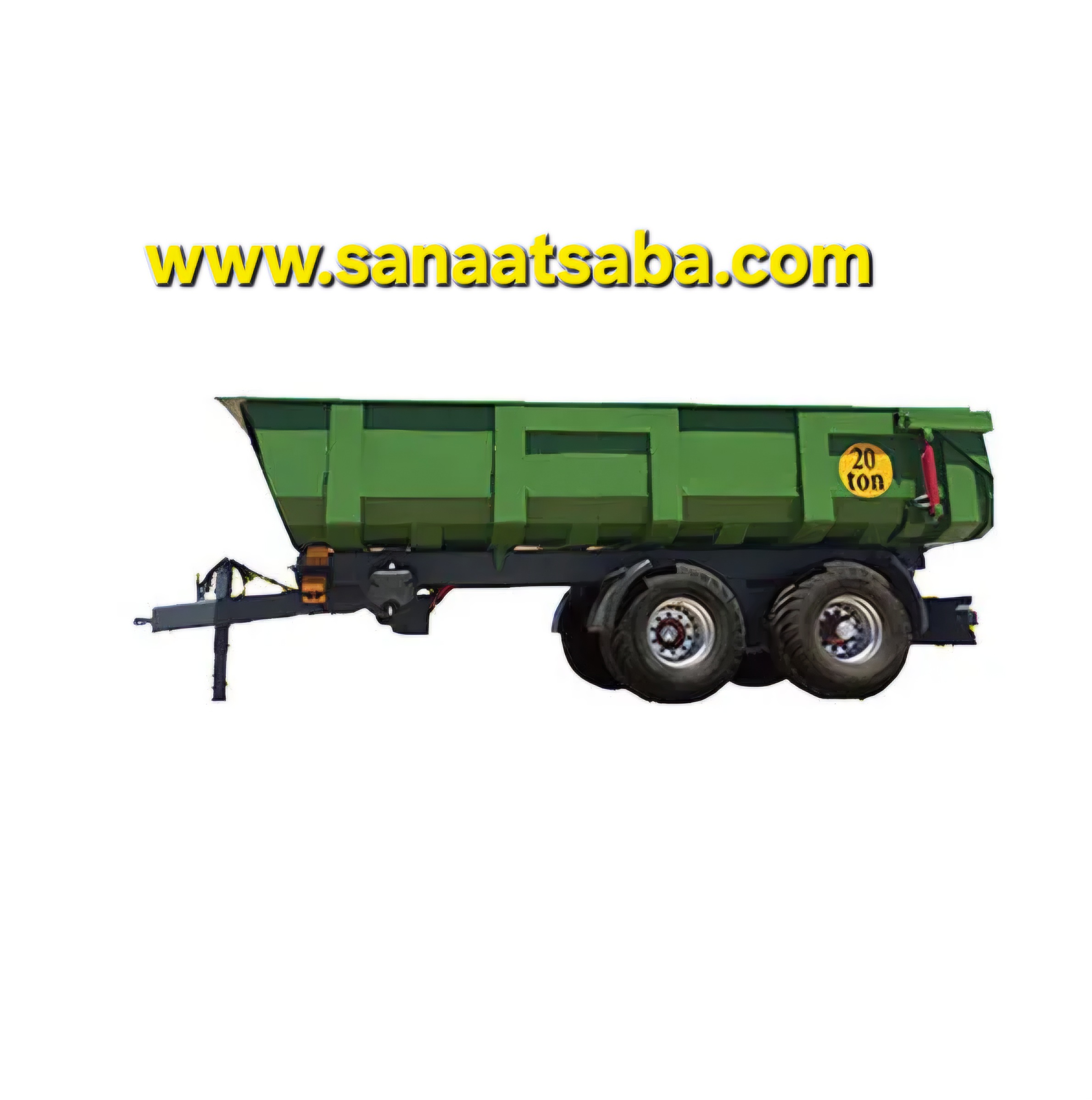 تریلی پشت تراکتوری 20 تن ورق دوبل ۶ میل نبشی دار  1 سال گارانتی