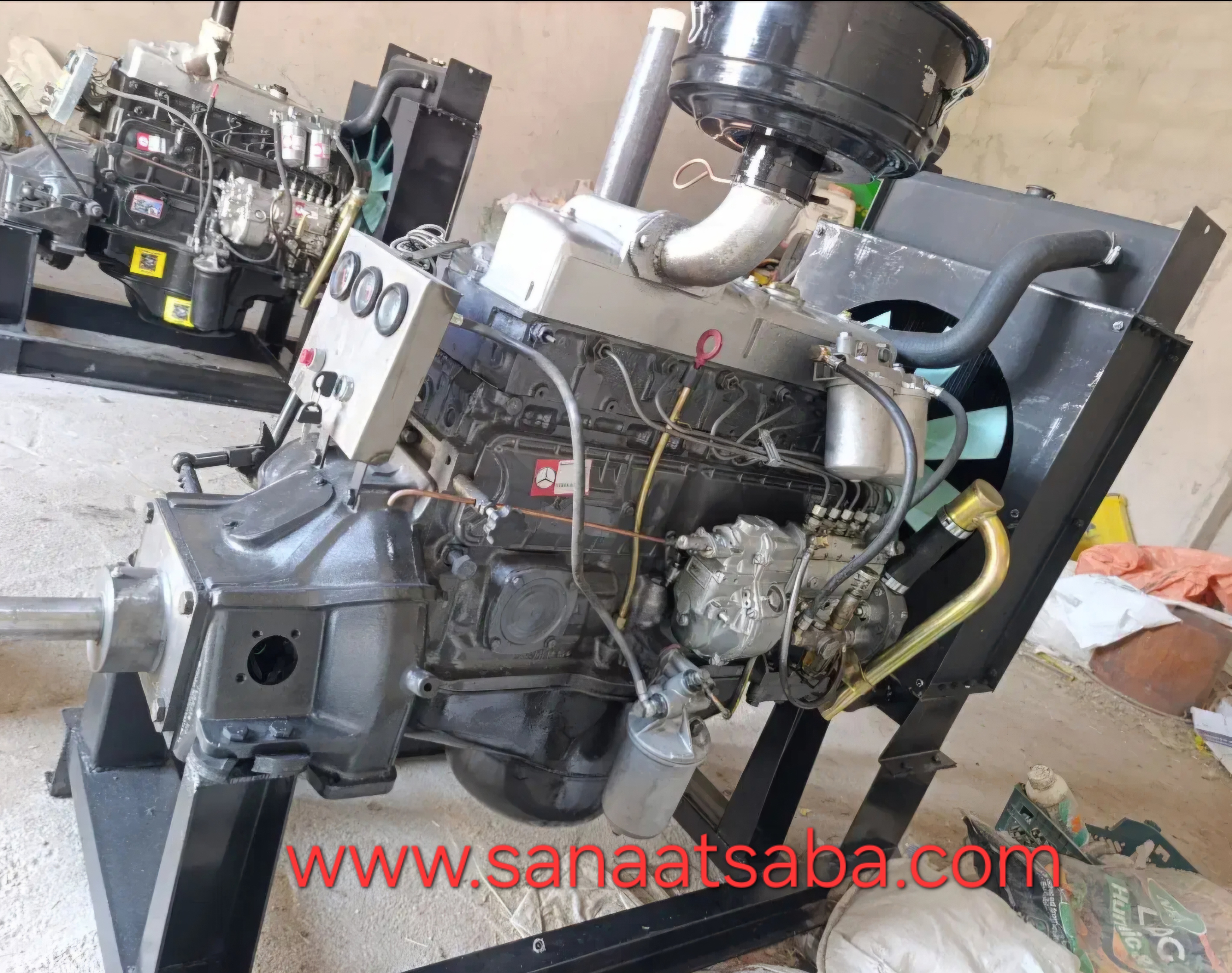 موتور خاور با پمپ 608 شش اینچ و شاسی صنعتی ۱۱۰ اسب